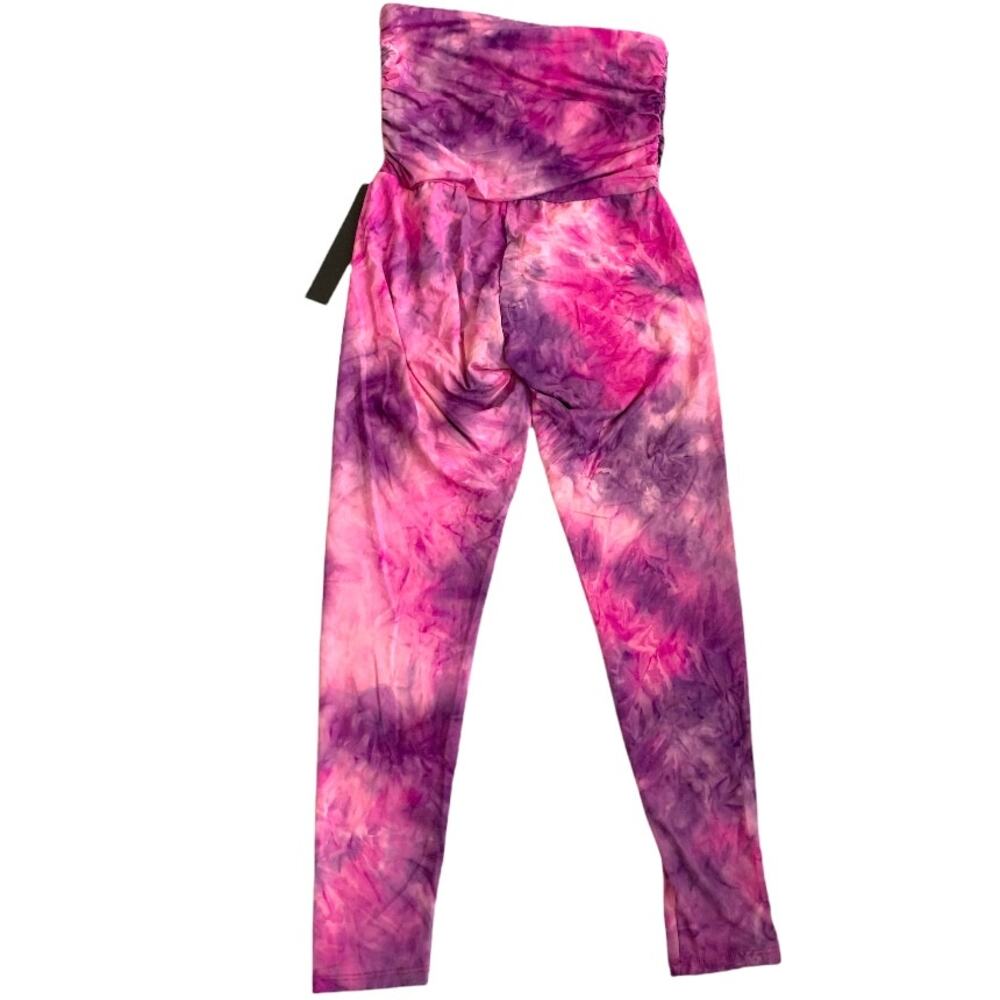 NWT Leggings Depot Tie Dye Print Maternity Leggings w/ Elastic Waist - Picture 5 of 7
